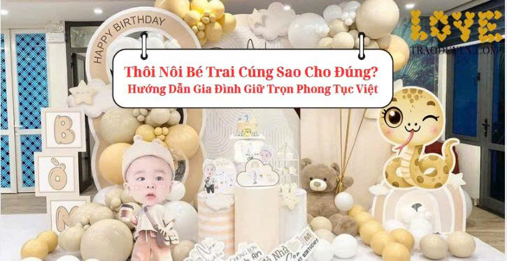 Thôi Nôi Bé Trai Cúng Sao Cho Đúng? Hướng Dẫn Gia Đình Giữ Trọn Phong Tục Việt